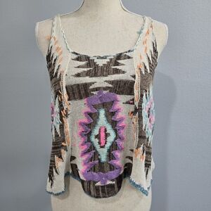 We The Free Multicolor Geometric Tank Top